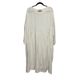 Ichi Antiquités Oversized Linen Dress – One Size – Cream